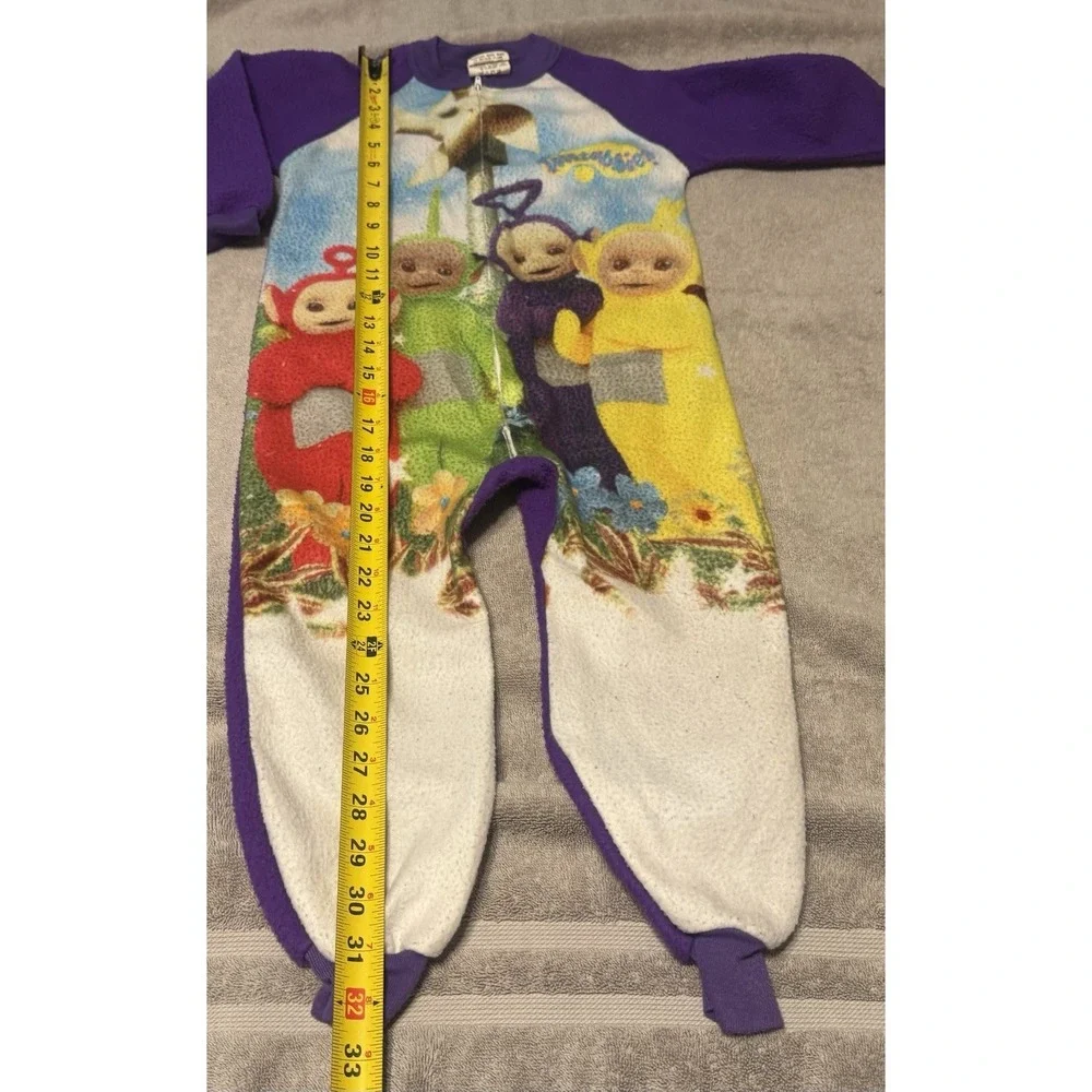 Vintage 1998 Ragdoll WORMSER Teletubbies One Piece Zip Sleeper Sz 5 Y2K RARE TH3